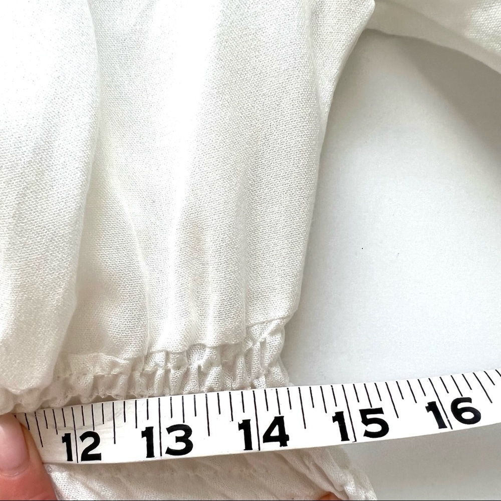 Lioness White Linen-Blend Ruffle 'Cuban' Dress M - Picture 9 of 15